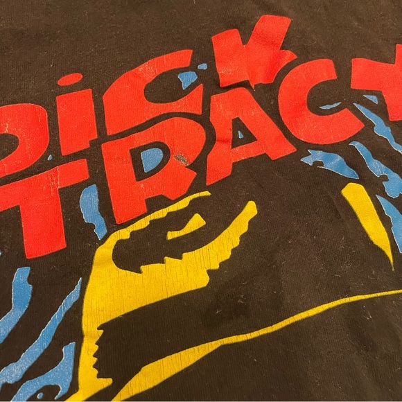 Vintage RARE Disney Dick Tracy Muscle t-shirt AS IS Small - Picture 2 of 5